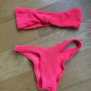 Pink Hunza G Jean Bow Bikini Set
